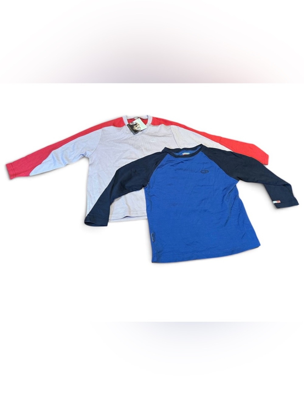 Kids Long-Sleeve  - Blue/Navy & White/Red